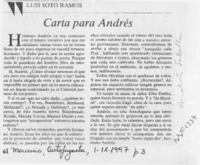 Carta para Andrés