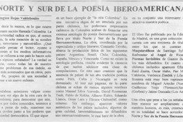 Norte y sur de la poesía iberoamericana  [artículo] Wellington Rojas Valdebenito.