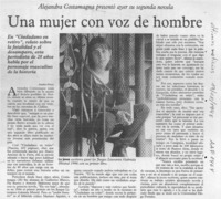 Una mujer con voz de hombre  [artículo] Angélica Rivera.