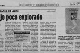 Paisaje poco explorado  [artículo] Rodolfo Arenas R.