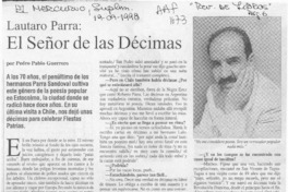 El señor de las décimas  [artículo] Pedro Pablo Guerrero.