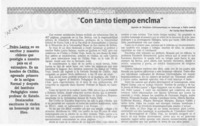 "Con tanto tiempo encima"  [artículo] Carlos René Ibacache I.