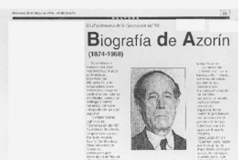 Biografía de Azorín