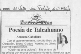 Poesía de Talcahuano  [artículo] Azucena Caballero.