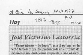 José Victorino Lastarria  [artículo] Fap.