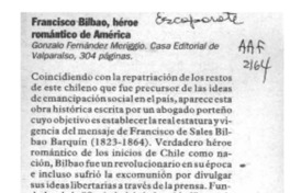 Francisco Bilbao, héroe romántico de América  [artículo].