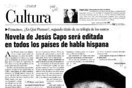 Novela de Jesús Capo será editada en todos los países de habla hispana  [artículo] Rodolfo Arenas.