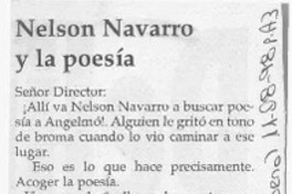 Nelson Navarro y la poesía  [artículo] Marta Catalán Osorio.