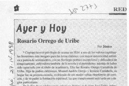 Rosario Orrego de Uribe  [artículo] Jónico.