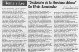 "Diccionario de la literatura chilena"