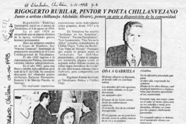 Rigoberto Rubilar, pintor y poeta chillanvejano  [artículo].