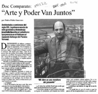 Doc Comparato, "Arte y poder van juntos"  [artículo] Pedro Pablo Guerrero.