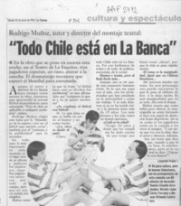 "Todo Chile está en La Banca"  [artículo] Leopoldo Pulgar I.