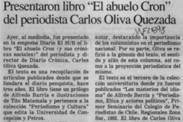 Presentaron libro "El abuelo Cron" del periodista Carlos Oliva Quezada  [artículo].