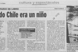 Cuando Chile era un niño  [artículo] Rodolfo Arenas R.