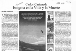 Carlos Castaneda enigma en la vida y la muerte  [artículo] Daniel Trujillo Rivas.