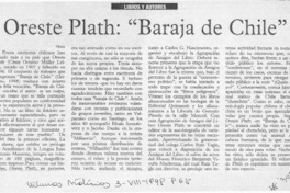 Oreste Plath, "Baraja de Chile"  [artículo] Filebo.