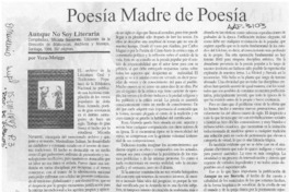 Poesía madre de poesía  [artículo] Vera-Meiggs.