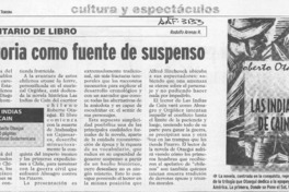La historia como fuente de suspenso  [artículo] Rodolfo Arenas R.