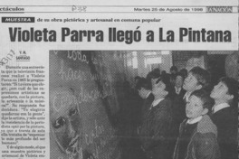 Violeta Parra llegó a la Pintana  [artículo] V. M.
