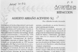 Alberto Arraño Acevedo S. J.  [artículo] José Arraño Acevedo.