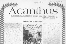 Crónicas talquinas  [artículo] Manuel Arellano N.