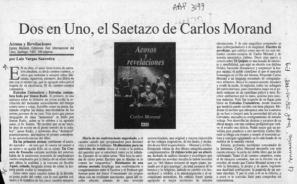 Dos en uno, el saetazo de Carlos Morand  [artículo] Luis Vargas Saavedra.