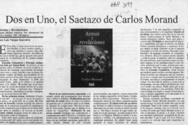 Dos en uno, el saetazo de Carlos Morand  [artículo] Luis Vargas Saavedra.