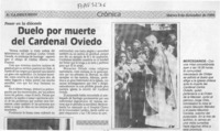 Duelo por muerte del Cardenal Oviedo  [artículo].