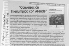 "Conversación interrumpida con Allende"  [artículo].
