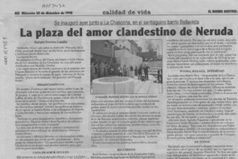 La Plaza del amor clandestino de Neruda  [artículo].