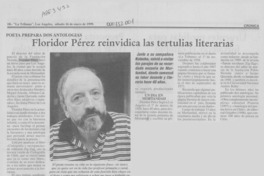Floridor Pérez reivindica las tertulias literarias (entrevista)