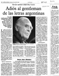 Adiós al gentleman de las letras argentinas  [artículo].
