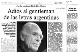 Adiós al gentleman de las letras argentinas  [artículo].