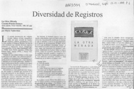 DIversidad de registros  [artículo] Mario Valdovinos.