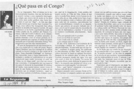 Qué pasa en el Congo?  [artículo] Sara Vial.
