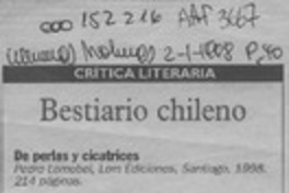Bestiario chileno  [artículo] Milton Aguilar.