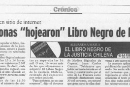 20 mil personas "hojearon" libro negro de la justicia chilena  [artículo] Alfredo Galleguillos.