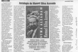 Antología de Manuel Silva Acevedo  [artículo] Guillermo Trejo.