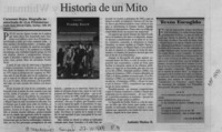 Historia de un mito  [artículo] Antonio Muñoz B.