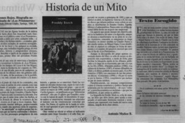 Historia de un mito  [artículo] Antonio Muñoz B.