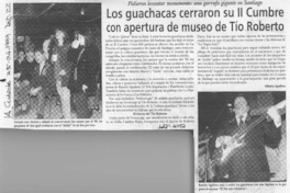 Los guachacas cerraron su II cumbre con apertura de museo de tío Roberto  [artículo] Mónica Aguilera.