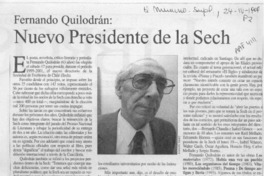 Nuevo Presidente de la Sech  [artículo] Antonio Muñoz B.