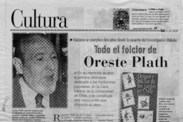 Todo el folclor de Oreste Plath  [artículo] Andrés Gómez B.