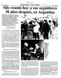 Silo reunió hoy a sus seguidores 30 años después, en Argentina  [artículo] Francisco Javier Artaza.