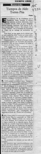 Tiempos de Aldo Torres Púa  [artículo] Filebo.