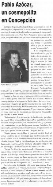 Pablo Azócar, un cosmopolita en Concepción