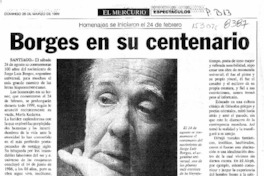 Borges en su centenario  [artículo].