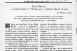 Juan Emar, la vanguardia literaria o la libertad de crear