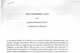 Héctor Herrera Cajas  [artículo] Joaquín Fermandois Huerta.